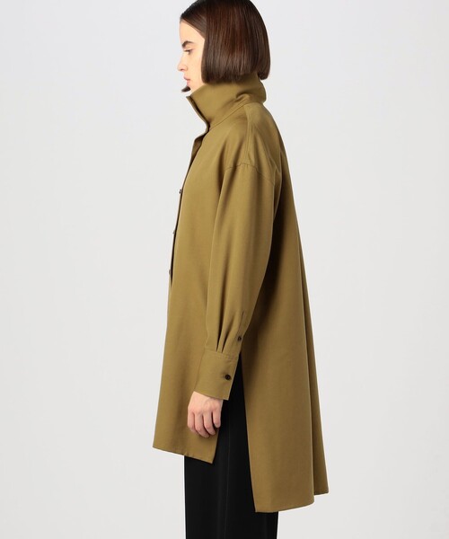 CABaN（キャバン） ブラウス シャツ ウールツイル ハイネックロング