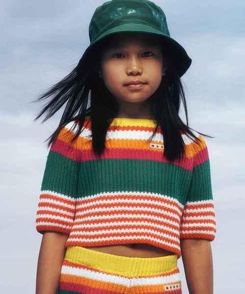MARNI（マルニ） ニット セーター Kids ＆ Junior 半袖ボーダーニット