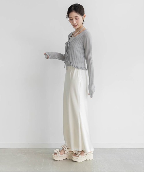 RANDA（ランダ） サンダル ミニリボン厚底スポ―ツサンダル レディース