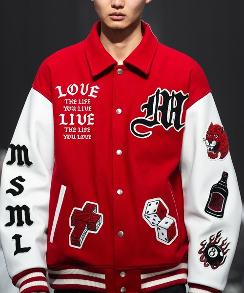 MSML スタジャン MUSIC VARSITY JACKET メンズ : ZOZOTOWN Yahoo!店