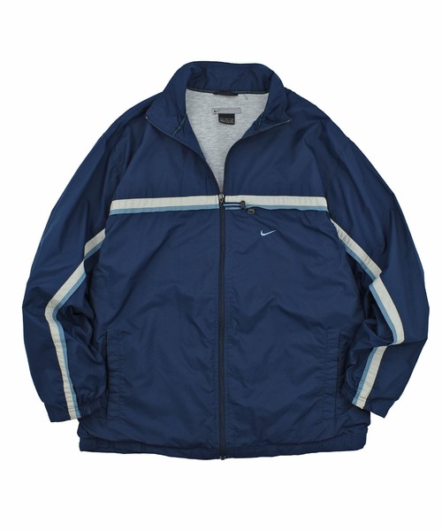 00s NIKE ナイキ トラックジャケット パイル地 y2k ネイビー 刺繍 00