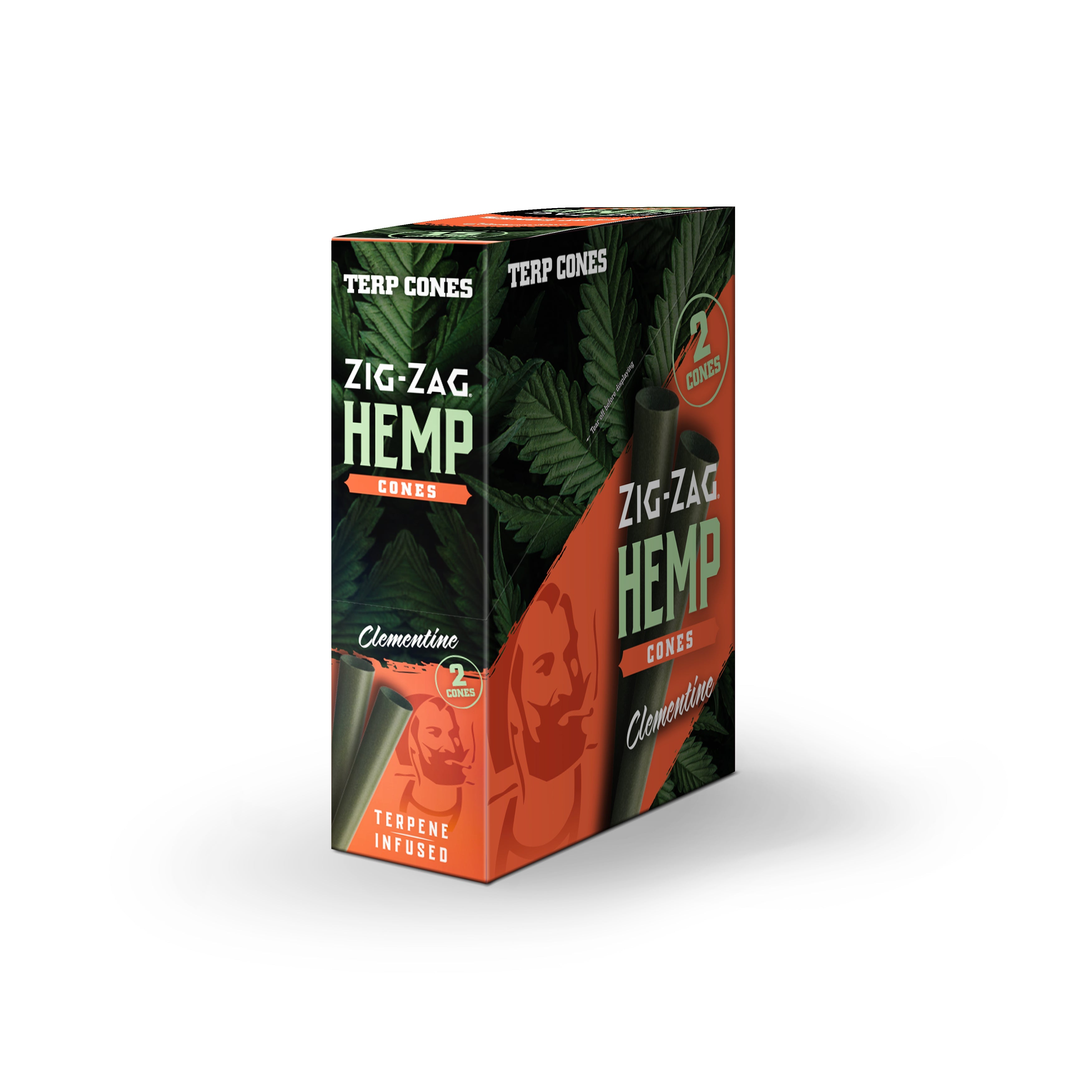 Zig-Zag Hemp Terpene Cones Clementine 2pk Carton | Zig-Zag