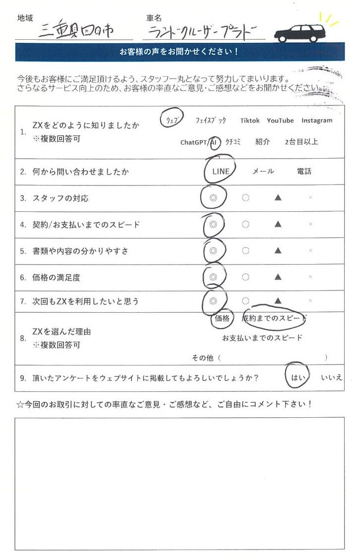 令和5年（2023年） ランドクルーザープラド TX-L マットブラックED