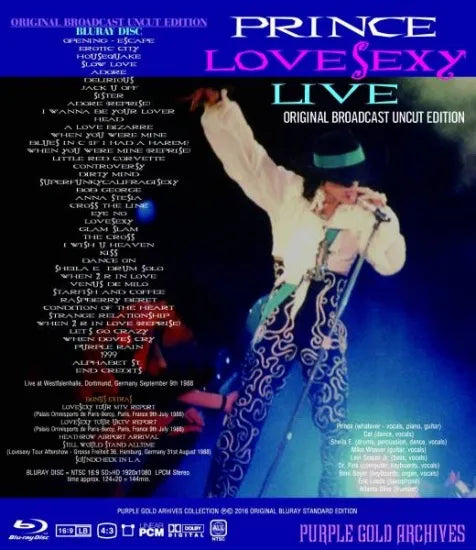 PRINCE / LOVESEXY LIVE - ORIGINAL BROADCAST UNCUT EDITION (1BDR