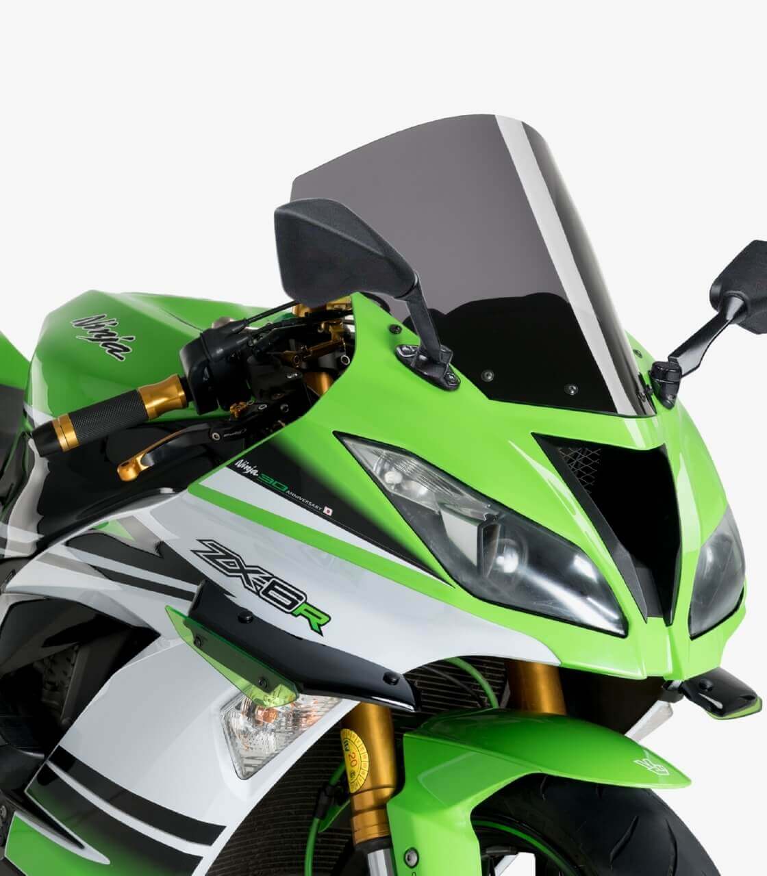 Kawasaki ZX-6R Ninja (2013 - 2023) Puig R-Racer Smoked Windshield