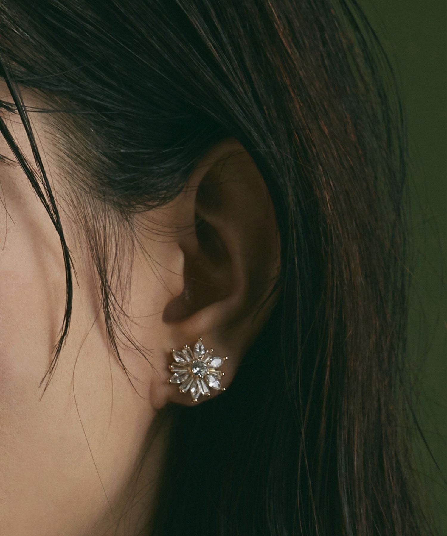 ジルコニアダリアフラワーチタンポストピアス【Dahlia】 | 【公式】MUK