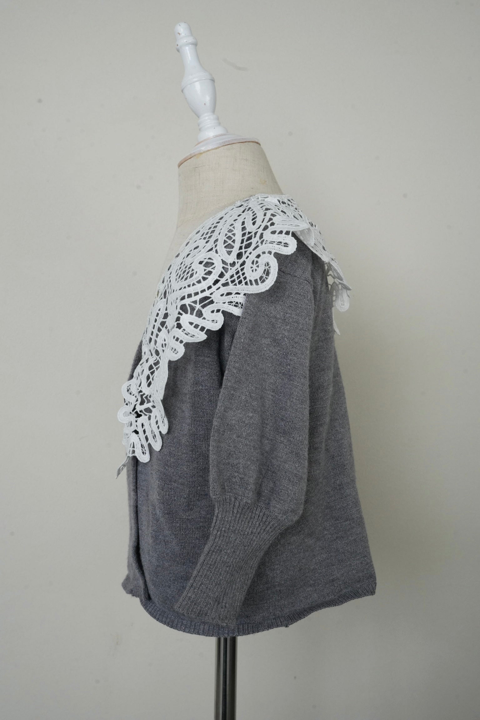 kids］lace collar knit cardigan – Acka online store