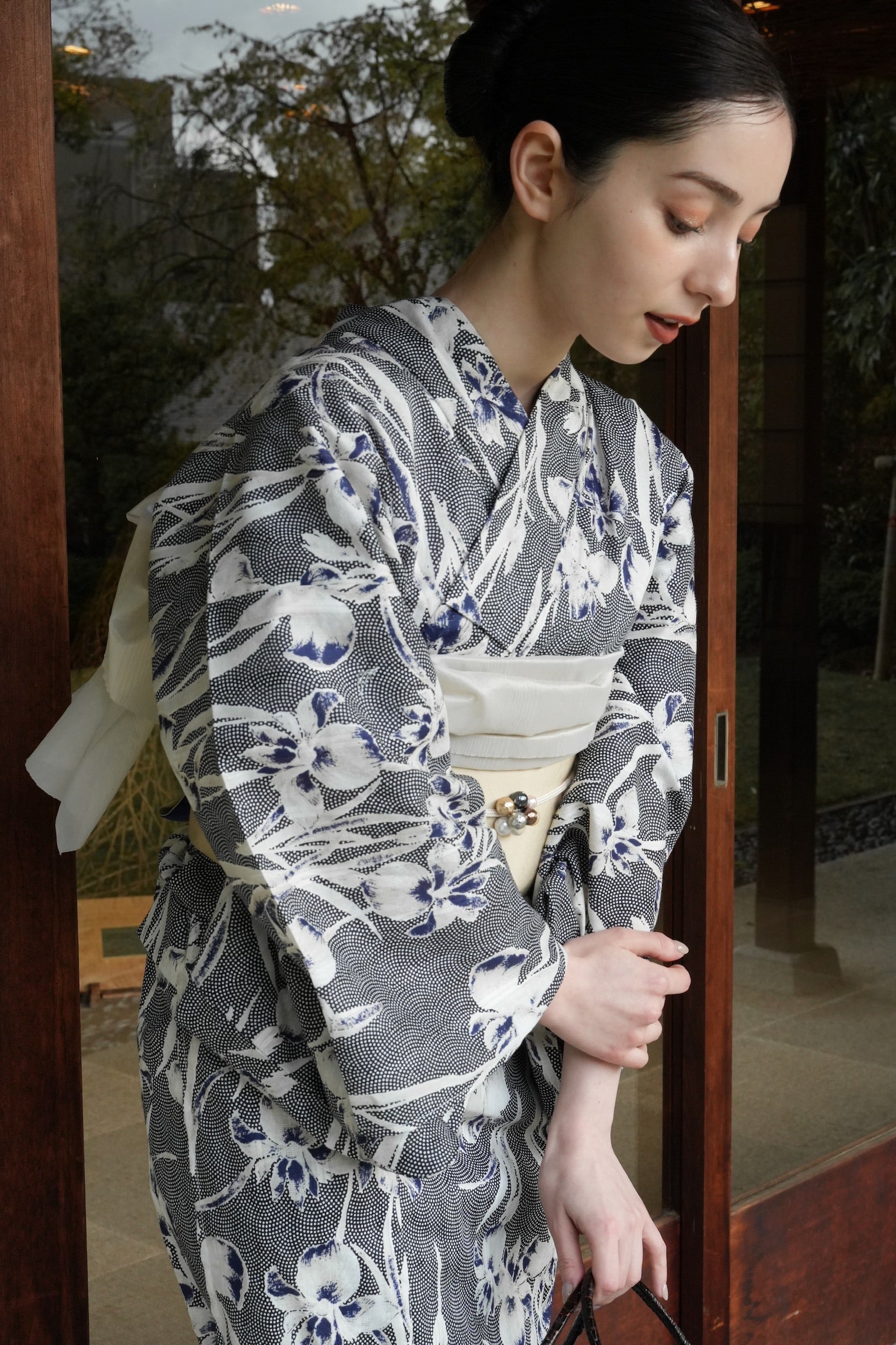 utatane×Acka.］鮫小紋と菖蒲 navy 浴衣4set – Acka online store