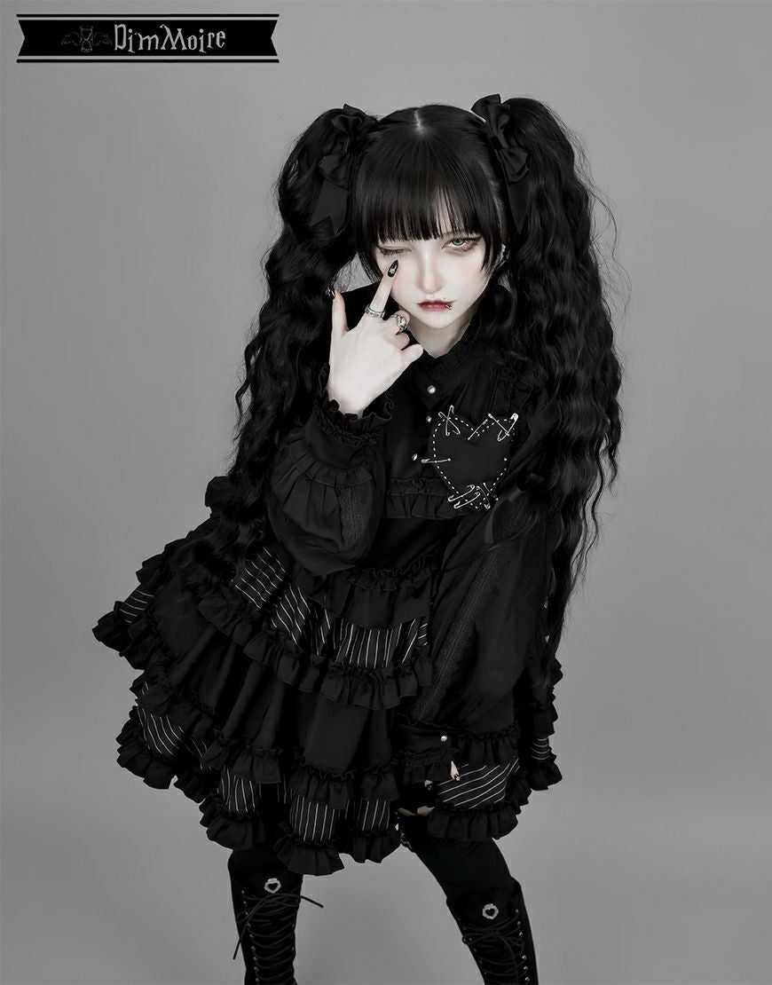 DimMoire【ディムモアール】フリルに埋もれて見る悪夢ドレス /Black