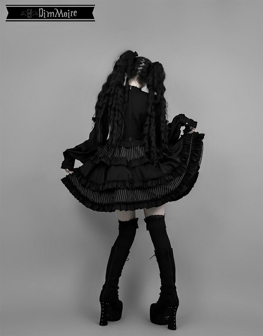 DimMoire【ディムモアール】フリルに埋もれて見る悪夢ドレス /Black