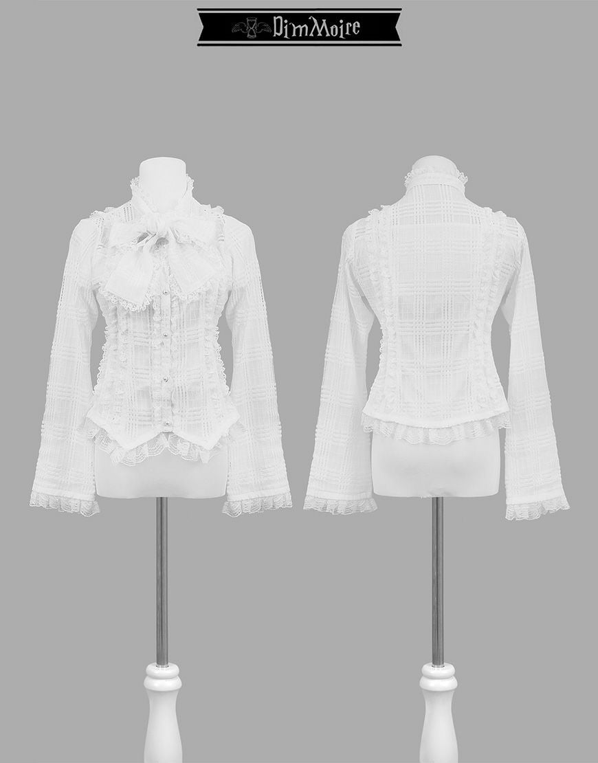 DimMoire【ディムモアール】荊棘リボンタイブラウス/White