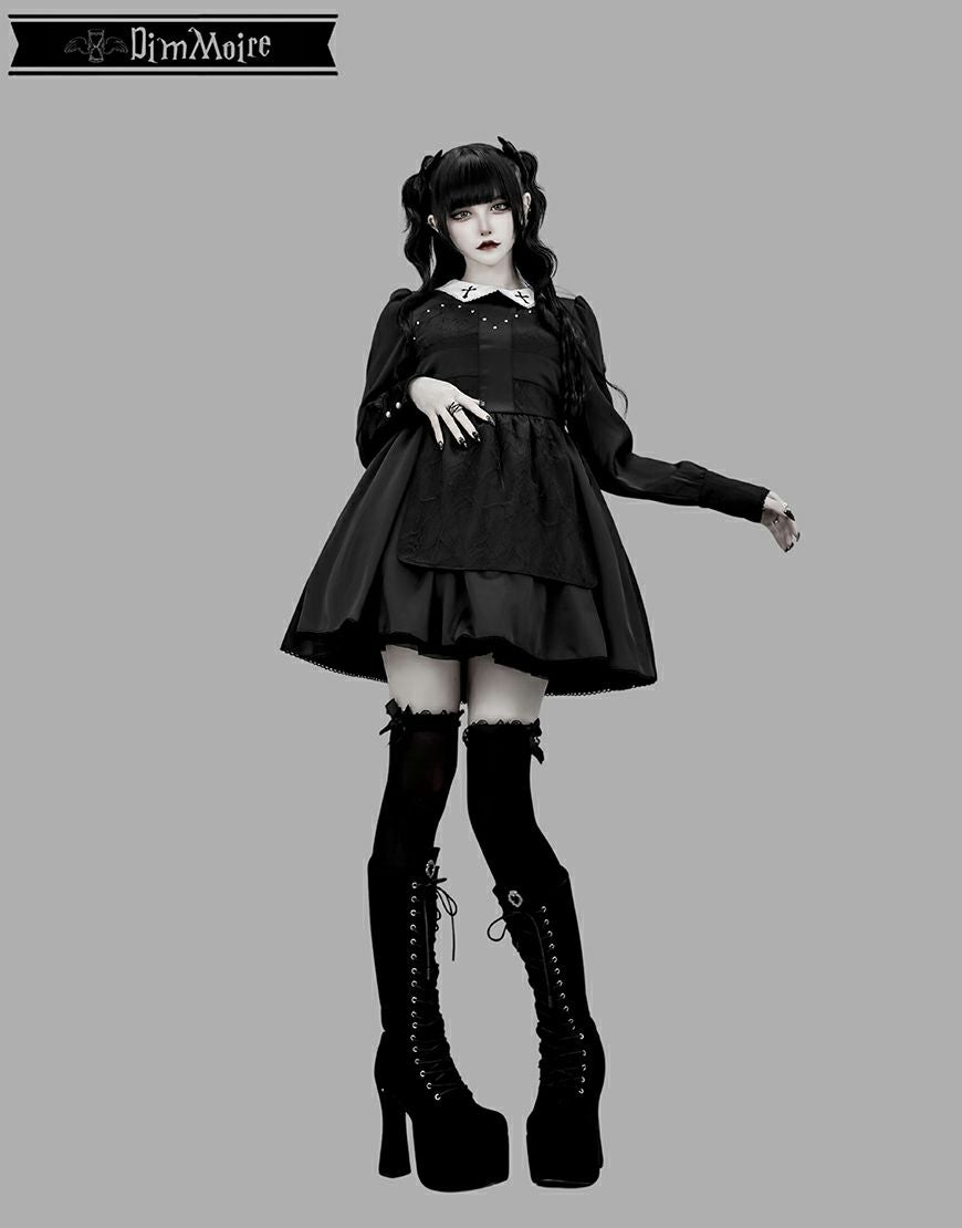 DimMoire【ディムモアール】ゴーストメイド十字ドレス/Black