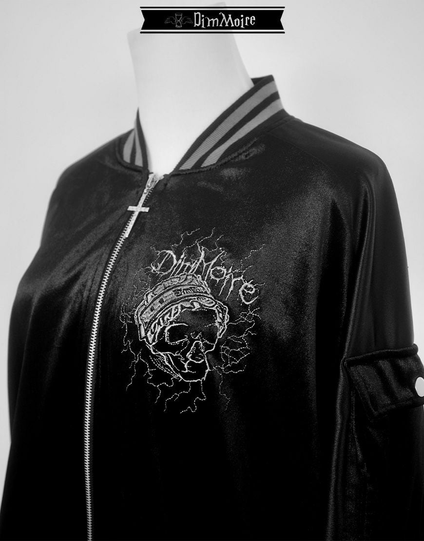 DimMoire【ディムモアール】Messy Bonesベロアスカジャン/Black