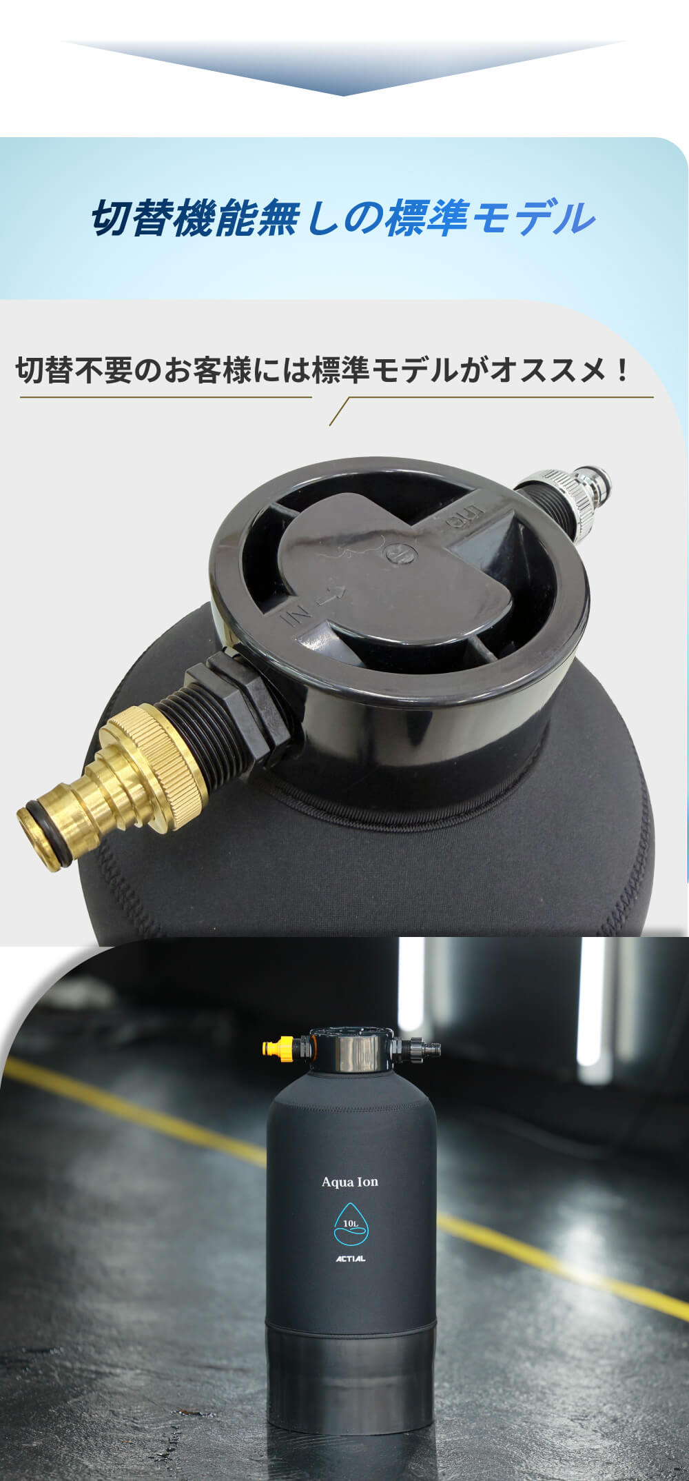 06】ACTIAL 切替式 純水器 イオン交換樹脂 洗車 10L TDSメーター 専用
