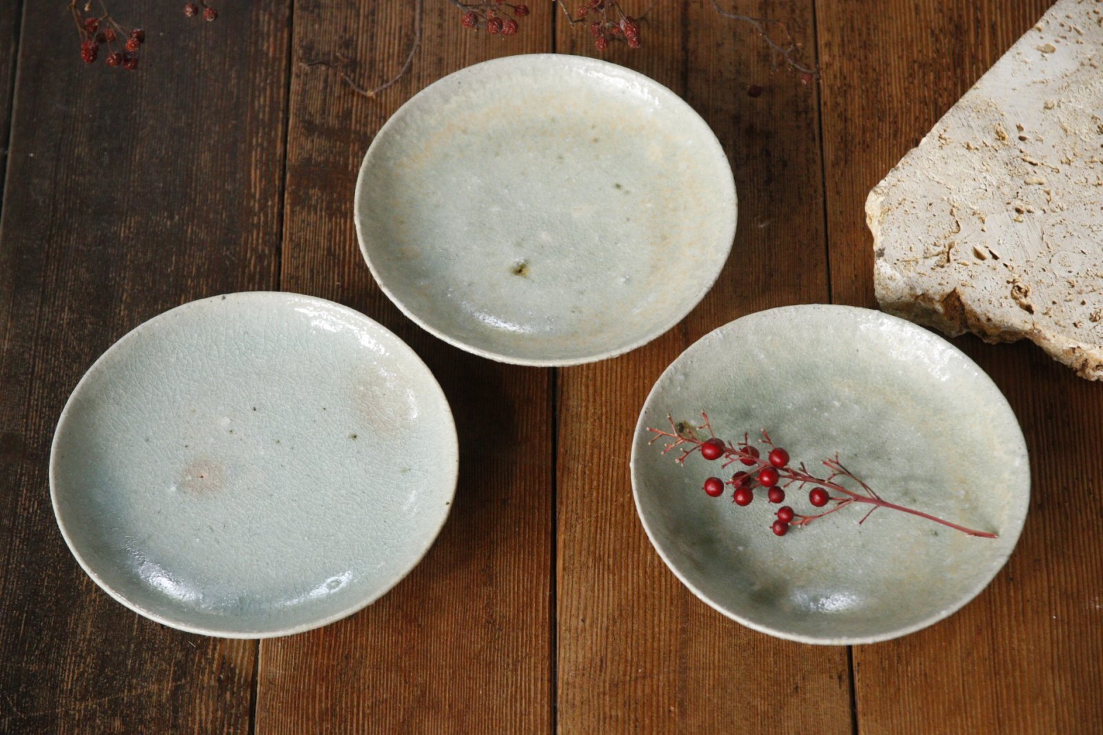 三好敦子 灰釉5寸皿（カシ／ドバイ） －作家もの陶器・うつわ・アート