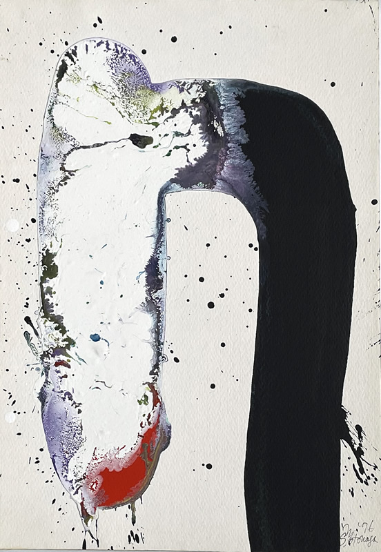 元永定正「work」 1976年/アクリル・紙/絵画販売