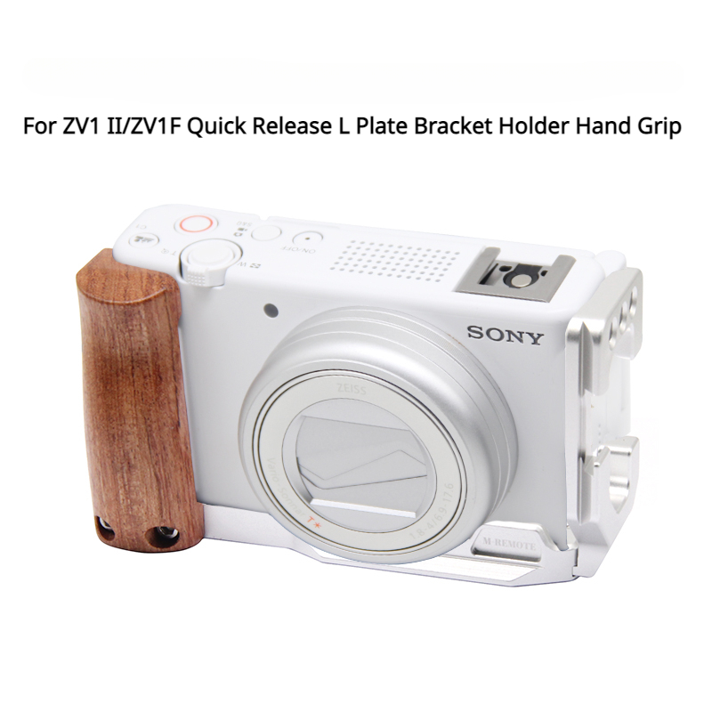 for ZV1/ZV1II /ZV1F Camera Vlog Rig L-Shape Wooden Grip with Cold