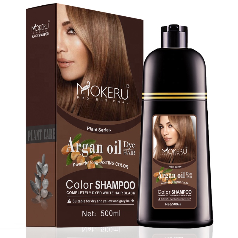 Mokeru Natural Organic Brown Hair Color Permanent Hair Coloring