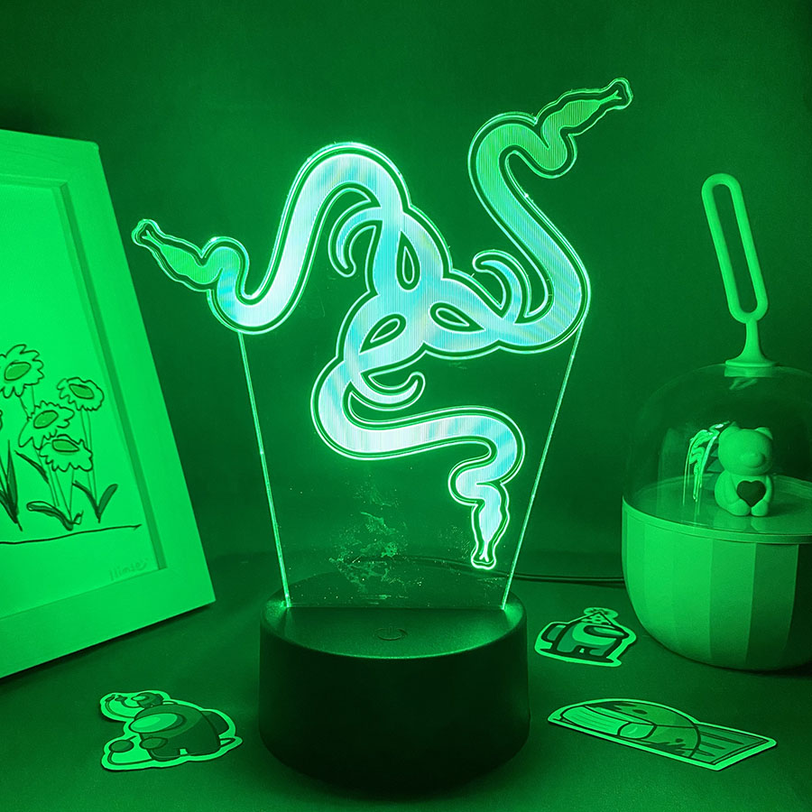 ホットゲーム Razer ロゴ 3D Led ネオンナイトライト誕生日のおもちゃ
