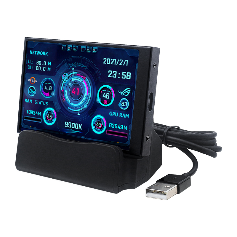 TURZX 3.5 / 5 インチ IPS USB セカンダリスクリーンコンピュータ CPU