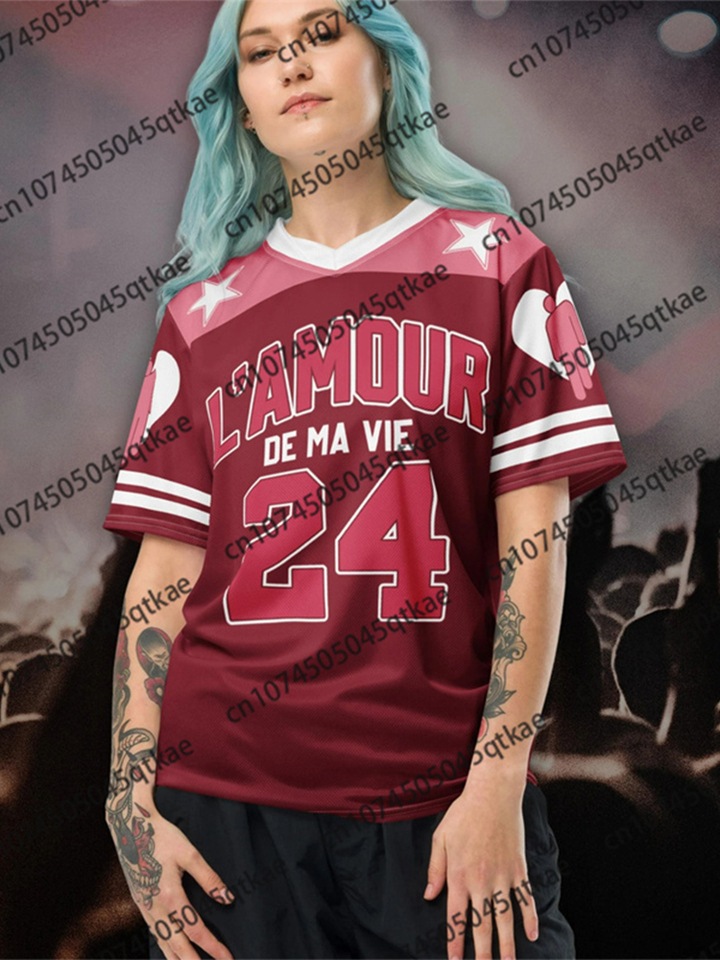 Billie Eilish 2025 Concert T-shirt Football Jersey USA Special