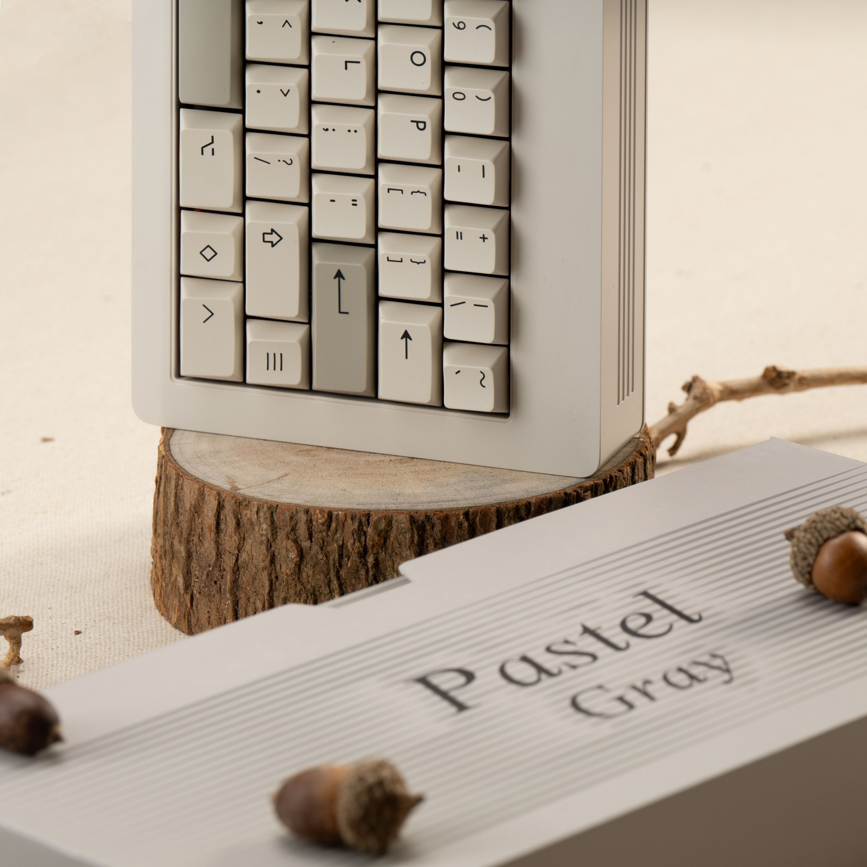 Base Kit] PBTfans Pastel gray PBT material Cherry profile