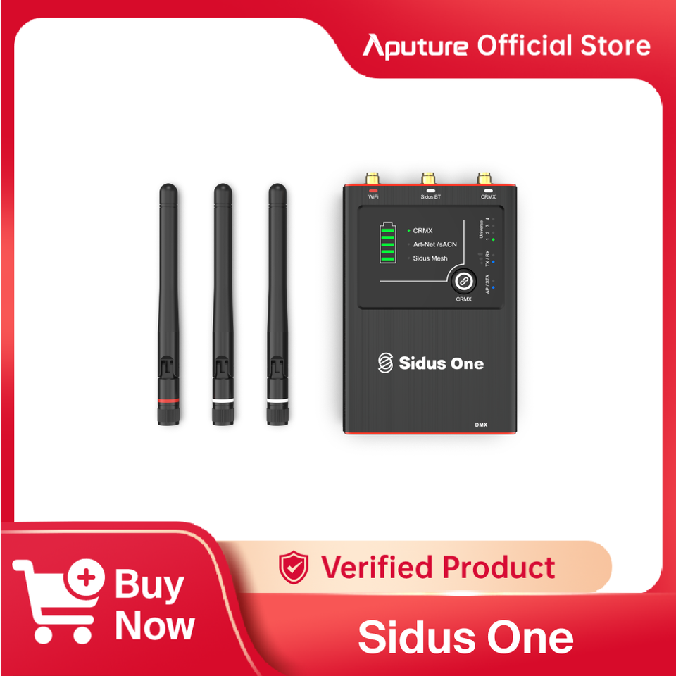 Aputure Sidus One DMX-Based Wireless Hybrid Control Enables the