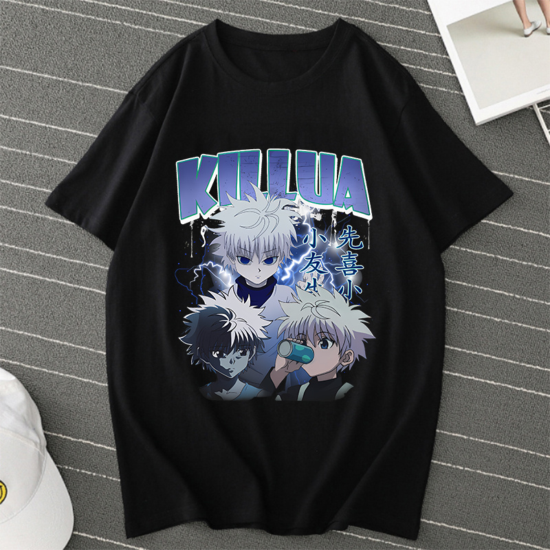 Anime Hunter X Killua Zoldyck T Shirts Men/women HXH T-shirt