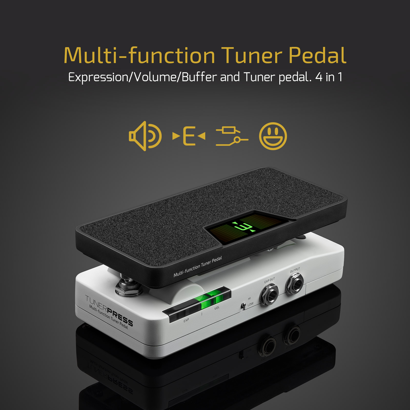 HOTONE Multi-function Tuner Press 4 in 1 Switchable Volume