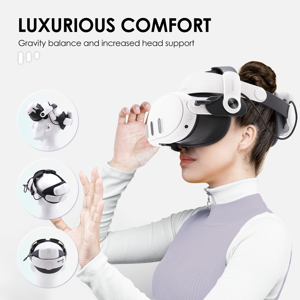 BOBOVR M3 PRO コンフォート バッテリー ヘッド ストラップ Meta Quest