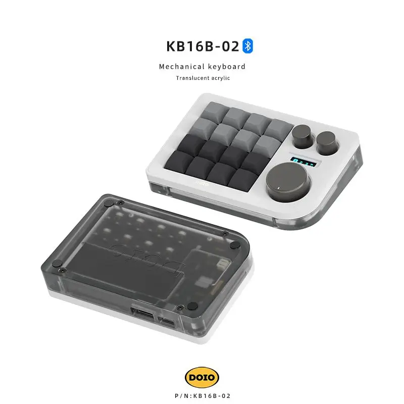 DOIO KB16B-02 Designer 16 Key Mechanical Keyboard Bluetooth 2-Mode