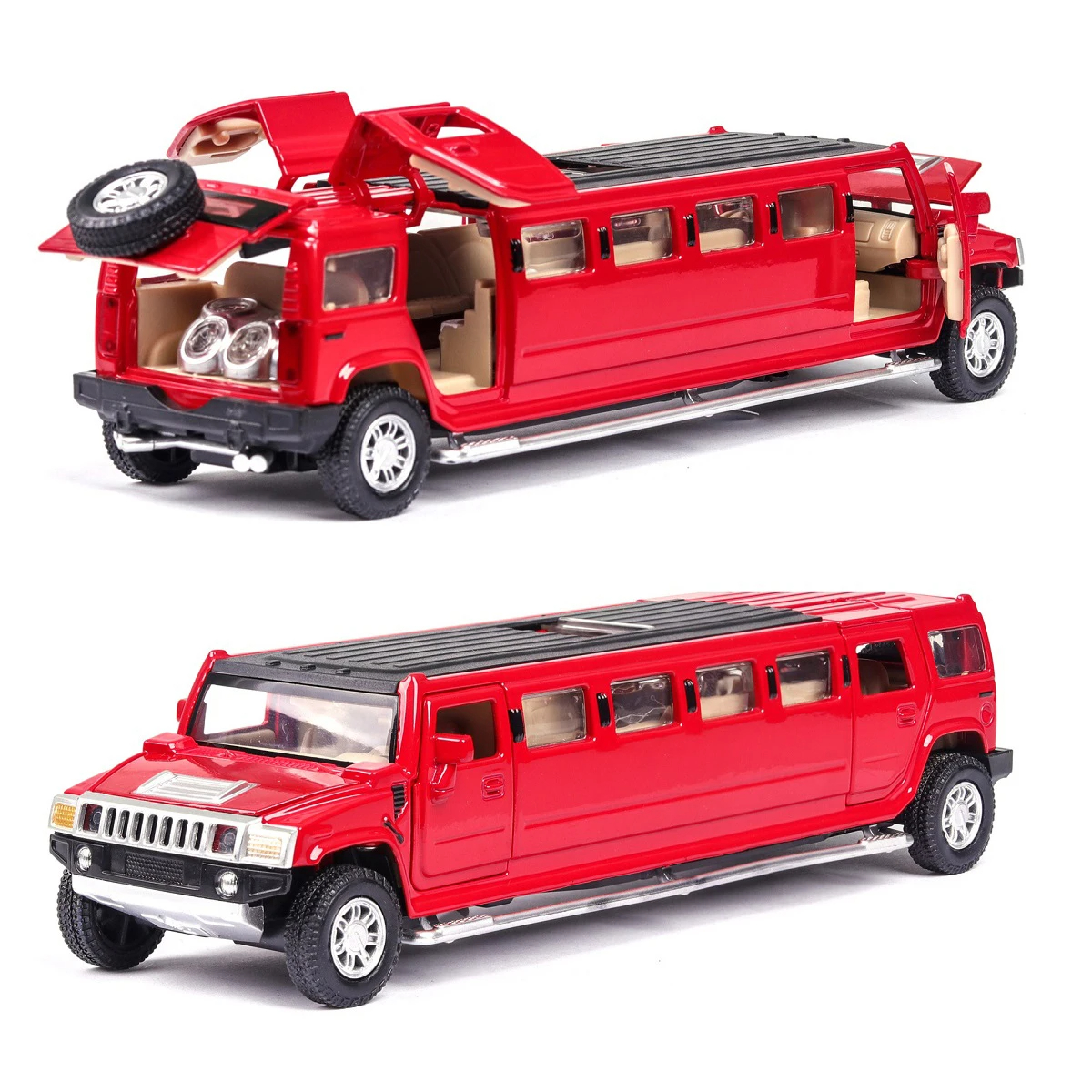 1:32 Alloy Lengthen Limousine Car Model Metal Diecasts Vehicles