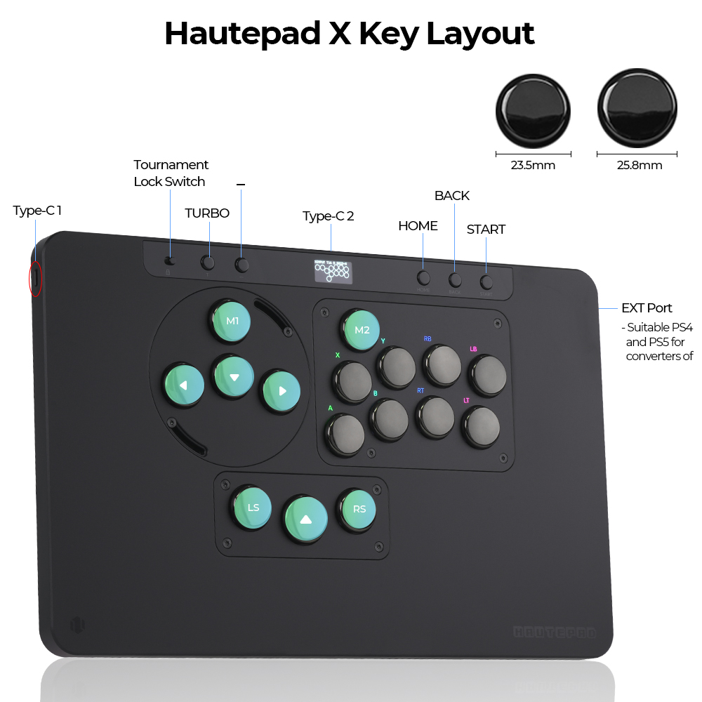 Haute42 Arcade Leverless Controller HautePad X Stickless