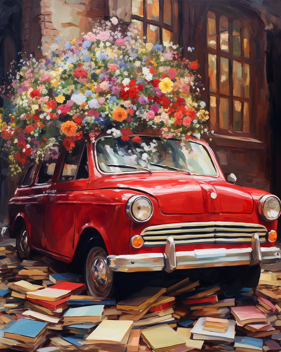 絵画】50号 無題 花の絵 (アクリル絵具 蝋 油性マーカー) 極彩色 絵画