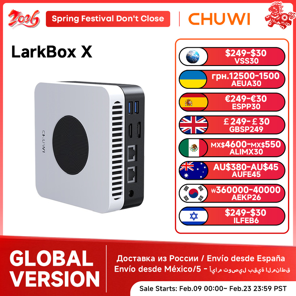 CHUWI LarkBox X Mini PC Intel N100 /i3-1220P 12th Gen Intel