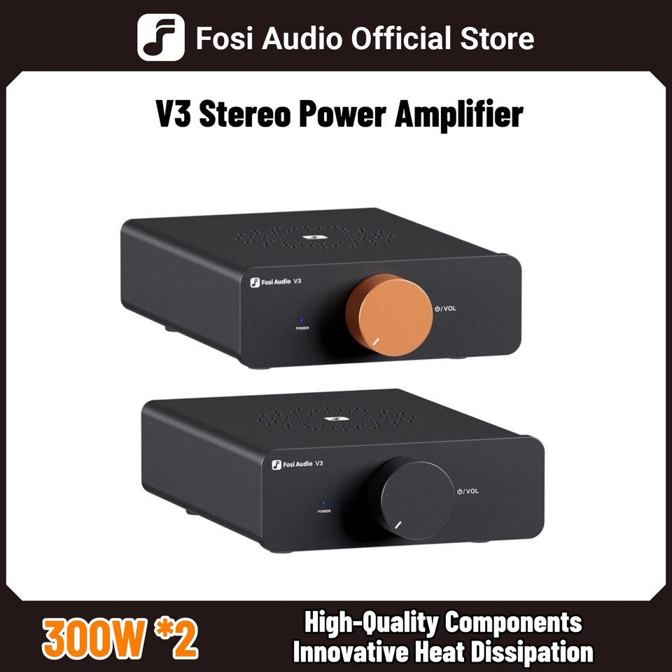 Fosi Audio V3 Stereo Power Amplifier 300W *2 TPA3255 Class D Mini