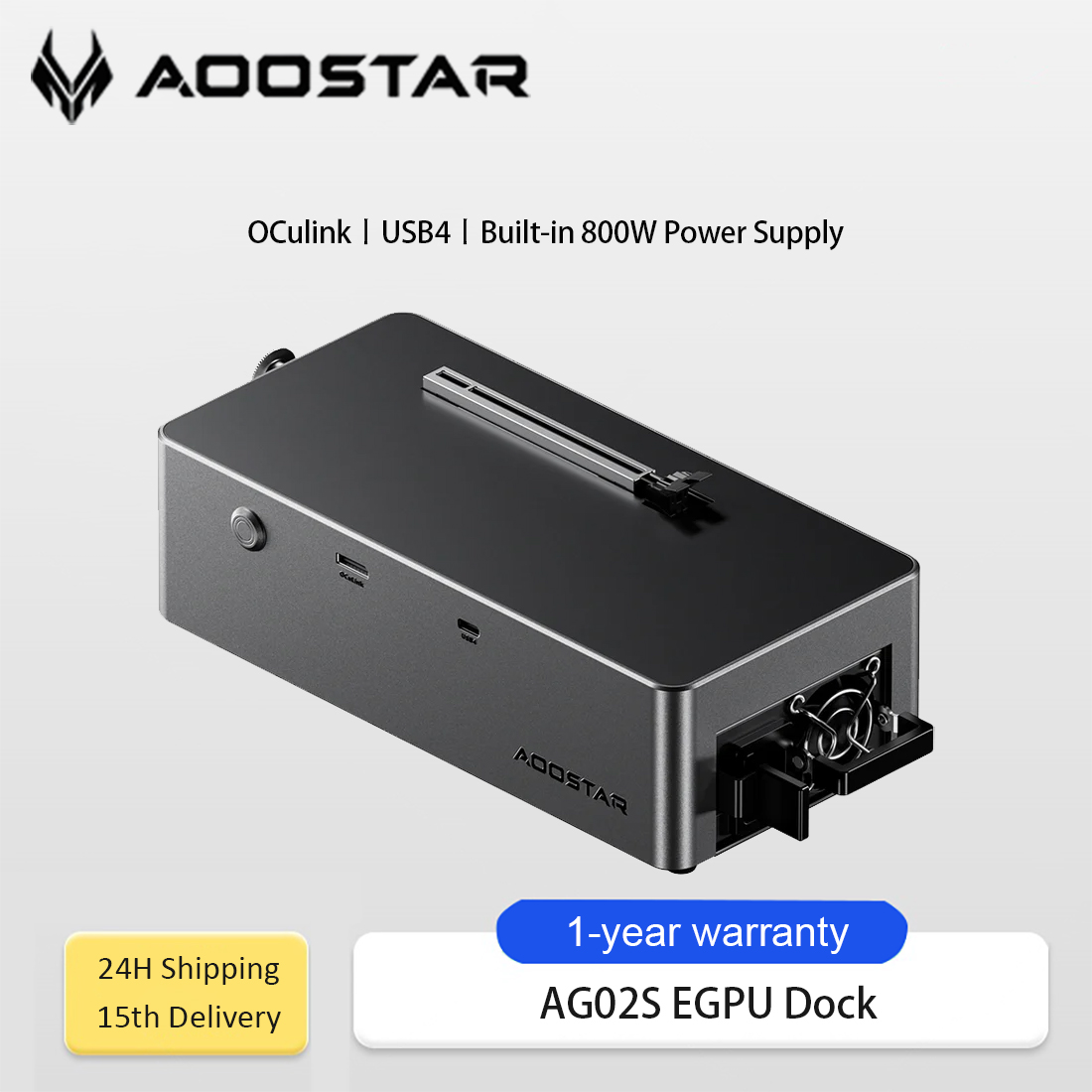 AOOSTAR AG02 EGPU Dock OCuLink & USB4 External GPU Enclosure for