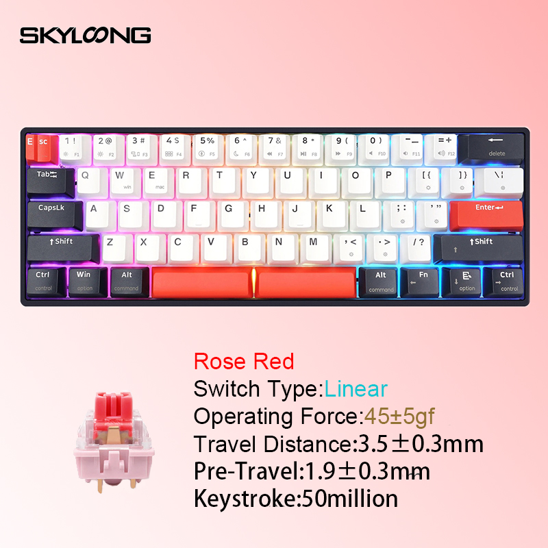 SKYLOONG GK61 QMK/VIA Keyboard Wired Gaming Mechanical Keyboard