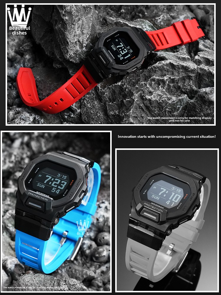 For Casio g-shock 3506 Gbd-200 Quick Fluororubber watch strap Gbd