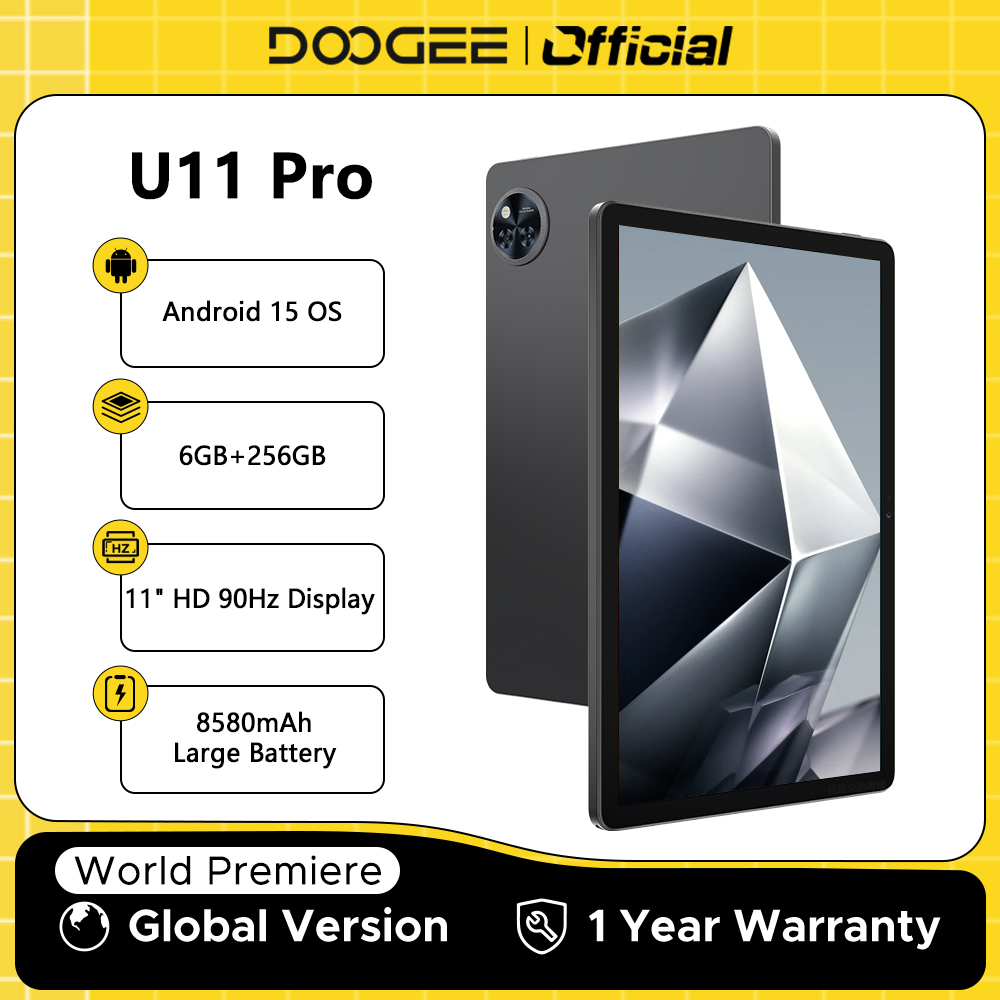 Global Version DOOGEE U11 Pro Android 15 Tablet 30GB(6+24) 256GB