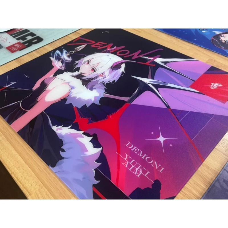 Yuki Aim x Demon1 Glass Mouse Pad Gaming FPS Tempered Glass Copy