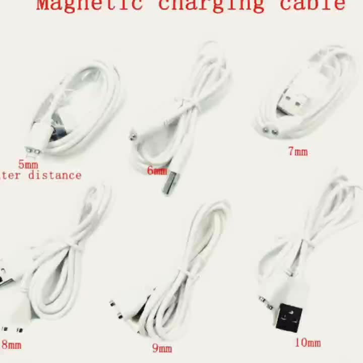 美容器具用磁気充電ケーブルコネクタ,スマートデバイス,2ピン,間隔8mm