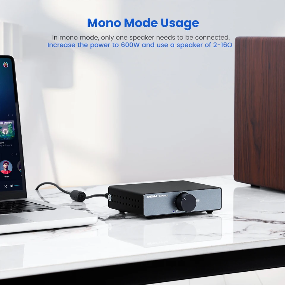 AIYIMA A07 MAX アンプホームオーディオ 300 ワット X2 TPA3255 クラス