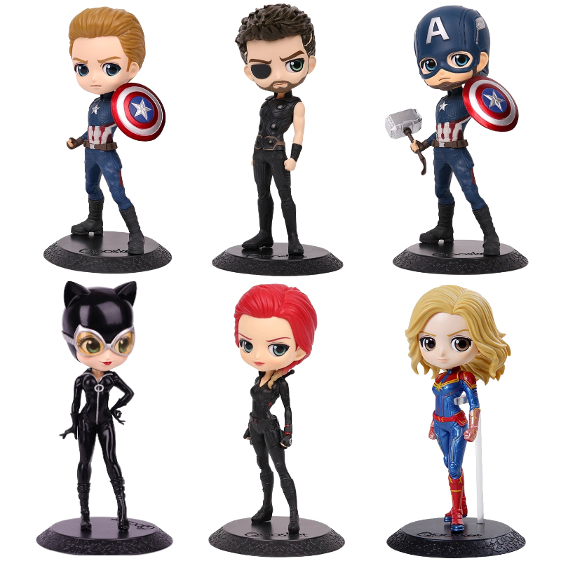 bandai original Banpresto Qposket Avengers Captain America Black