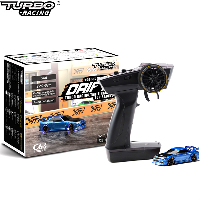 Turbo Racing 1:76 C64 C73 C72 C74 Drift RC Car With Gyro Radio