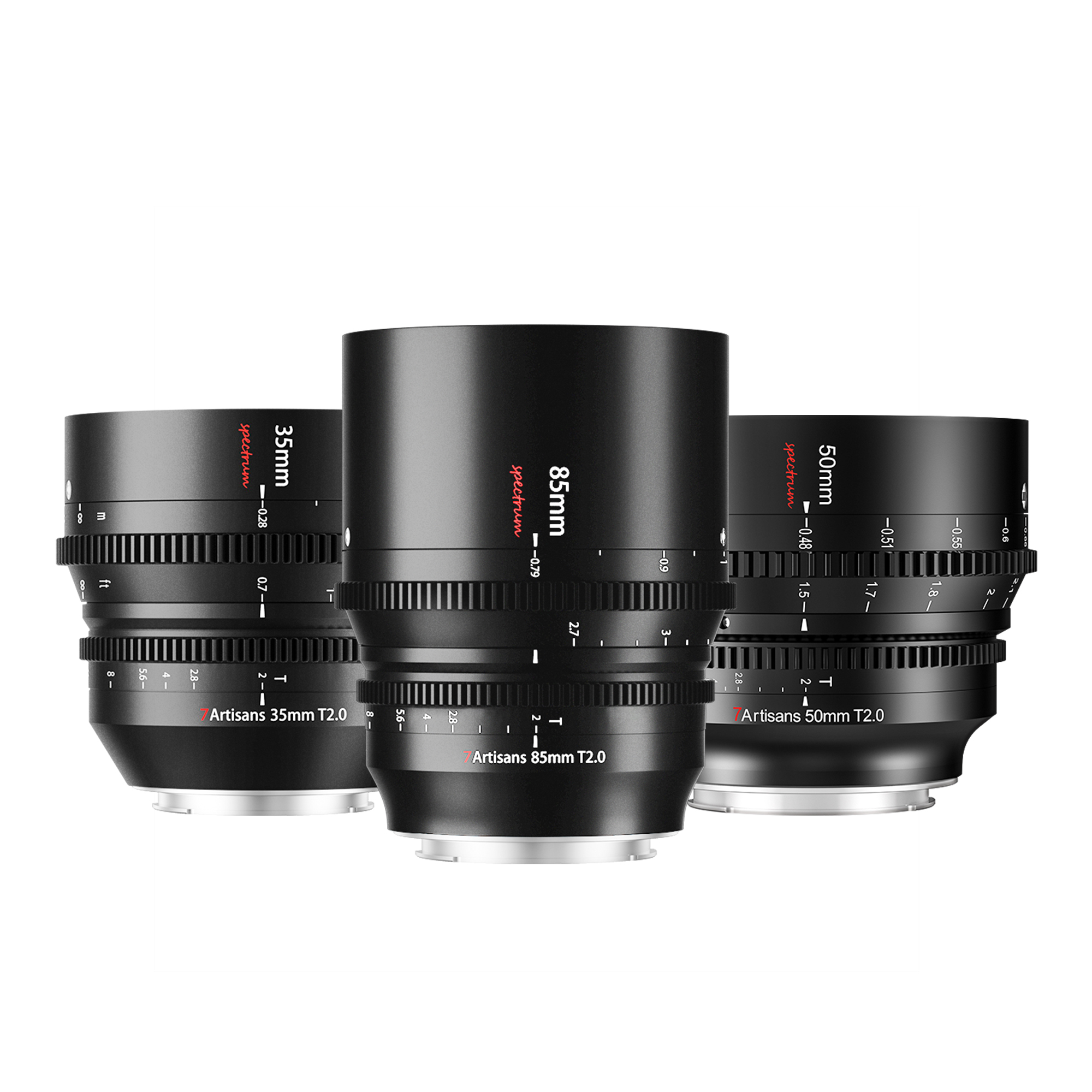 7 artisansフルフレームシネマレンズ、35mm、50mm、85mm、t2.0、Sony