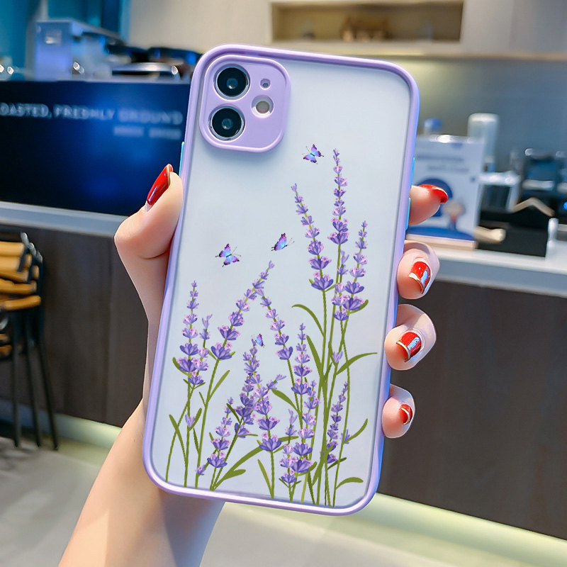 Butterfly Lavender Higan Flower Phone Case For iphone 16 plus 12