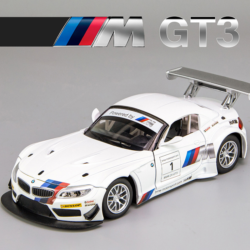 1:24 BMW Z4 GT3 M4 BMW M6 Racing Car Free Wheeling High Light