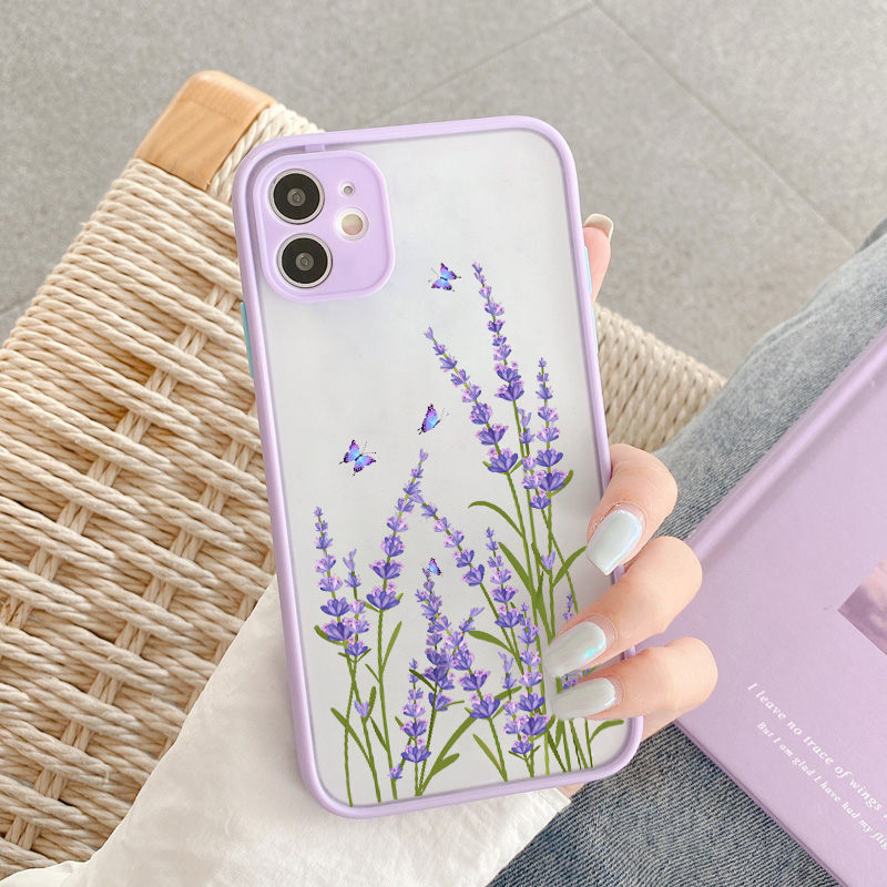 Butterfly Lavender Higan Flower Phone Case For iphone 16 plus 12