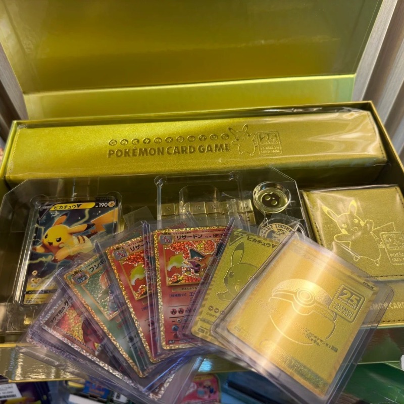 Original Pokemon PTCG 25th Anniversary Golden Gift Box Chinese